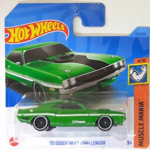 '70 Dodge Hemi Challenger (sötétzöld, rövidkártyás)