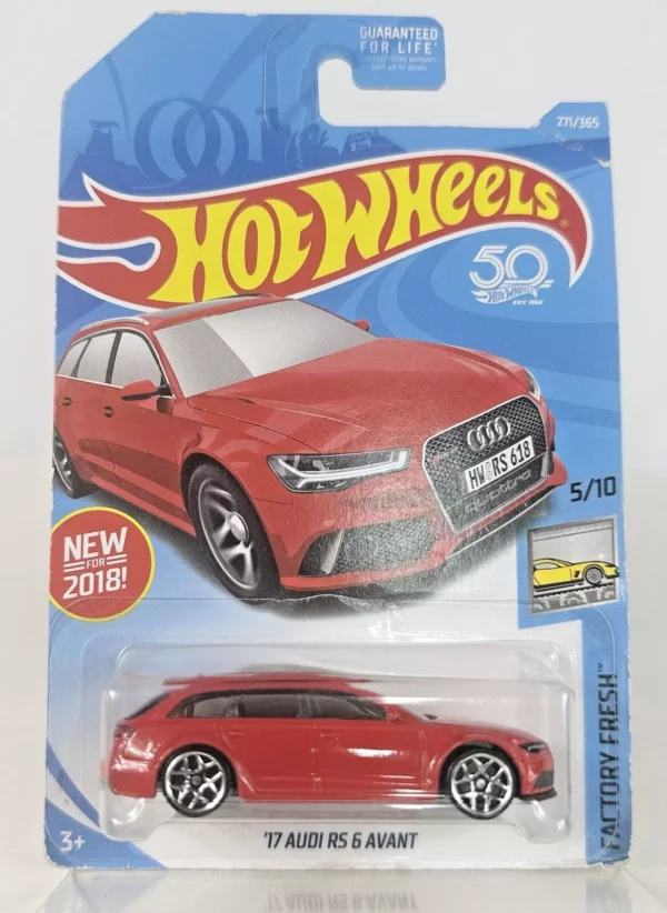'17 Audi RS 6 Avant (piros, hosszúkártyás)