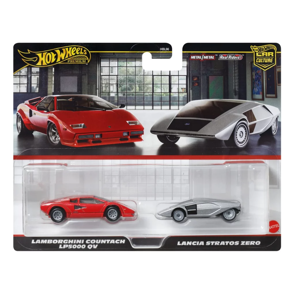 Hot Wheels 2-pack Lamborghini Countach LP5000 QV és Lancia Stratos Zero