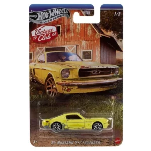 Hot Wheels '65 Mustang 2+2 Fastback (sárga, hosszúkártyás)