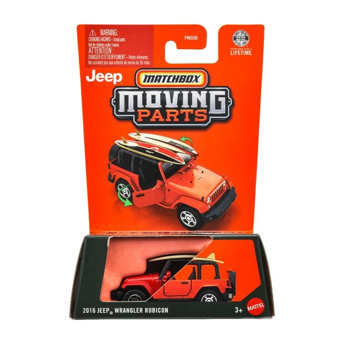 Matchbox Moving Parts 2016 Jeep Wrangler Rubicon kisautó