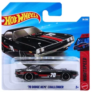 Hot Wheels '70 Dodge Hemi Challenger (fekete)