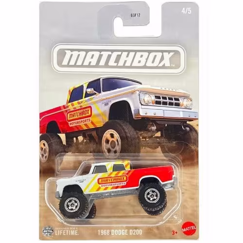 Matchbox 1968 Dodge D200 hosszúkártyás kisautó