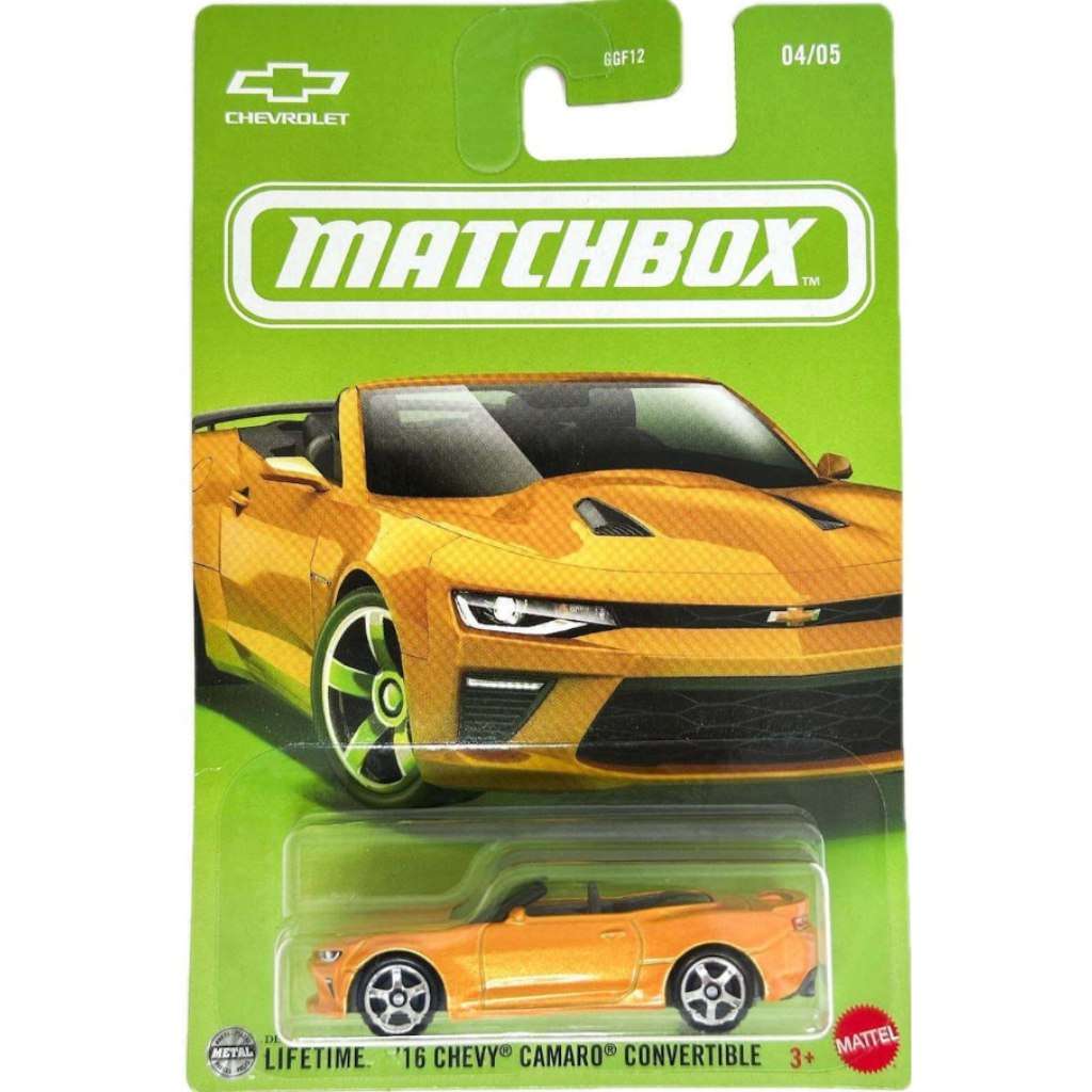 Matchbox '16 Chevy Camaro Convertible hosszúkártyás kisautó
