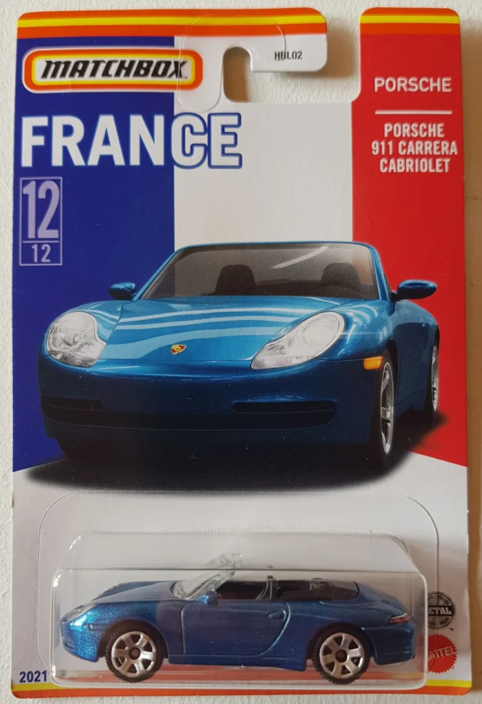Matchbox Porsche 911 Carrera Cabriolet hosszúkártyás kisautó