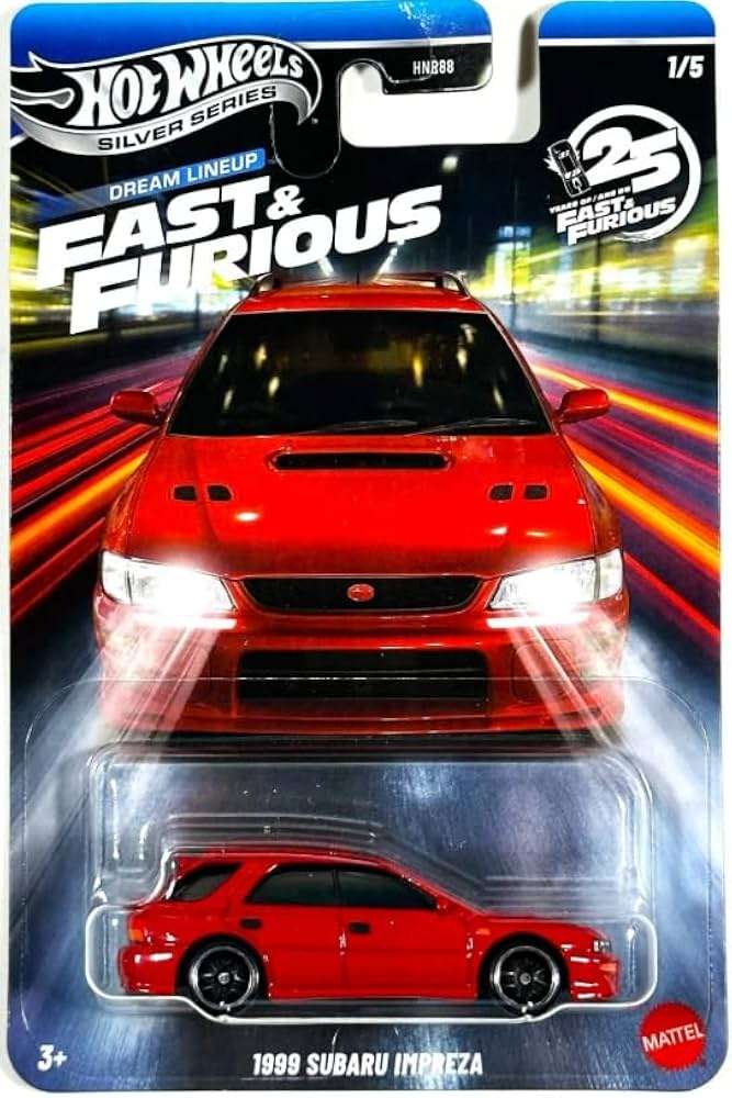 Hot Wheels Fast & Furious 1999 Subaru Impreza hosszúkártyás kisautó