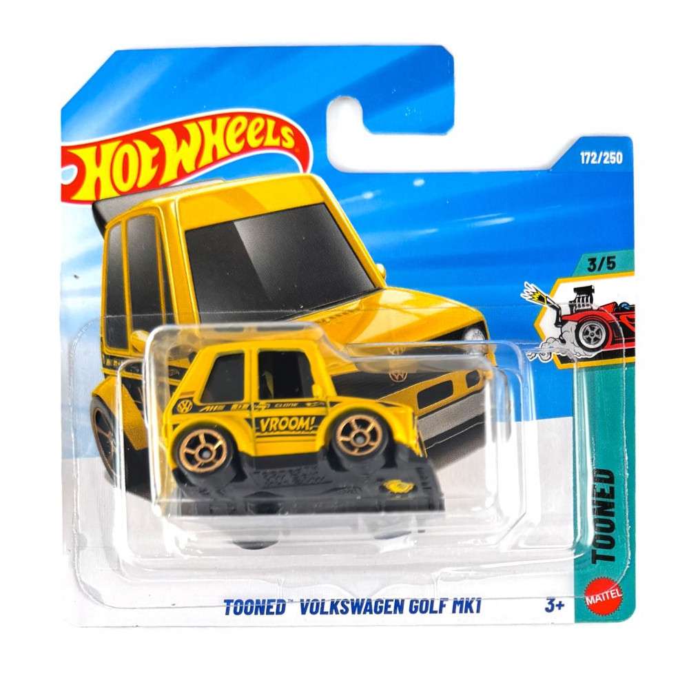 Hot Wheels Tooned Volkswagen Golf Mk1 rövidkártyás kisautó