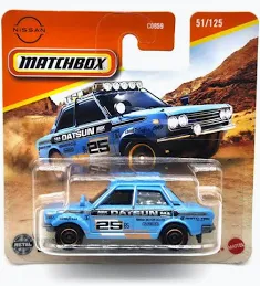 Matchbox '70 Datsun 510 Rally rövidkártyás kisautó
