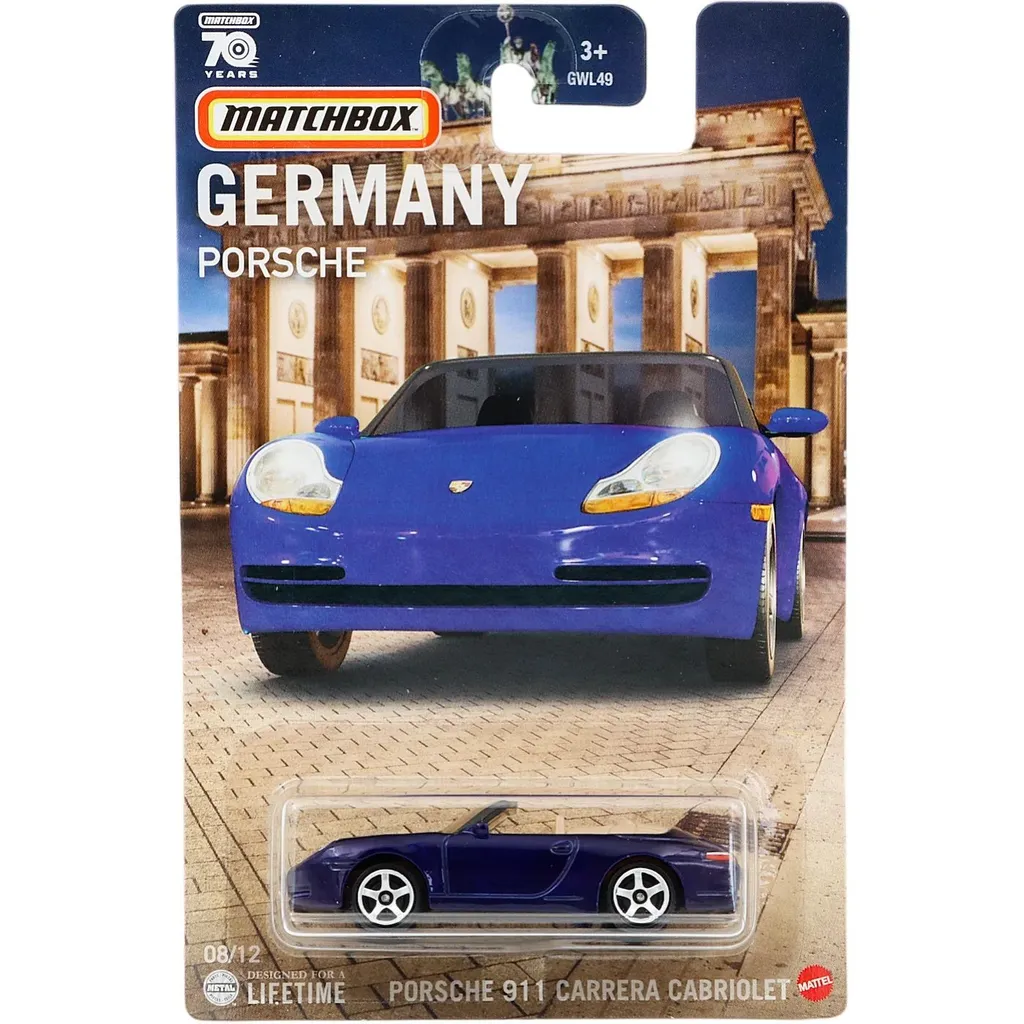 Matchbox Porsche 911 Carrera Cabriolet hosszúkártyás kisautó