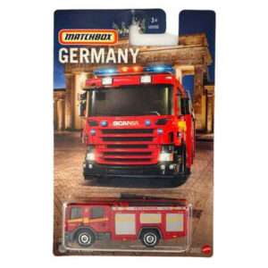 Matchbox Scania P360 Fire Truck hosszúkártyás kisautó