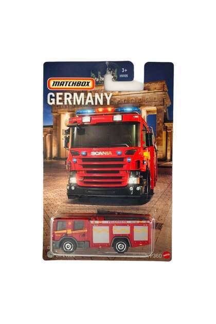 Matchbox Scania P360 Fire Truck hosszúkártyás kisautó